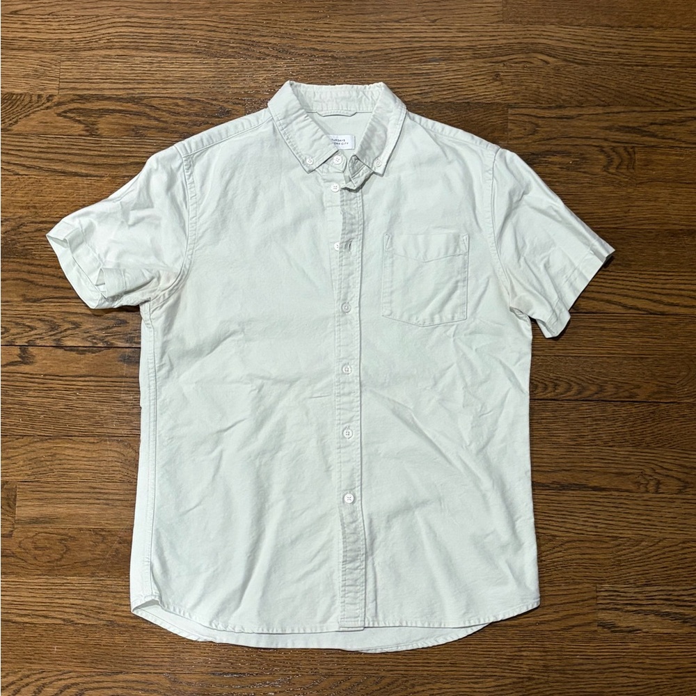 Saturday's Surf  NYC Short Sleeve Button Down - Light Green - Small/Medium
